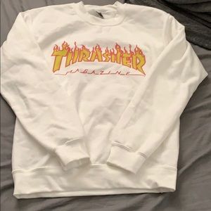 White thrasher crewneck sweatshirt